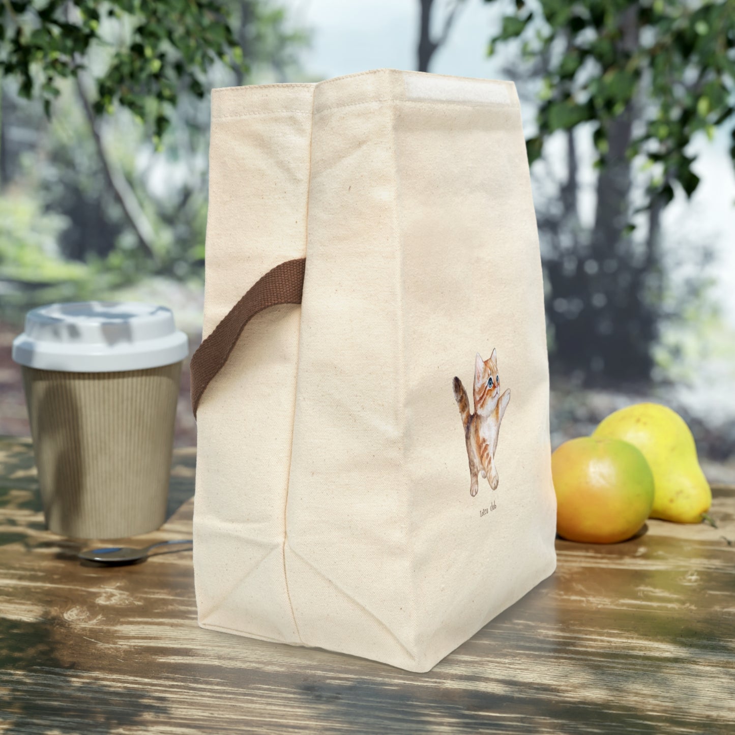 cozy cat lunch tote