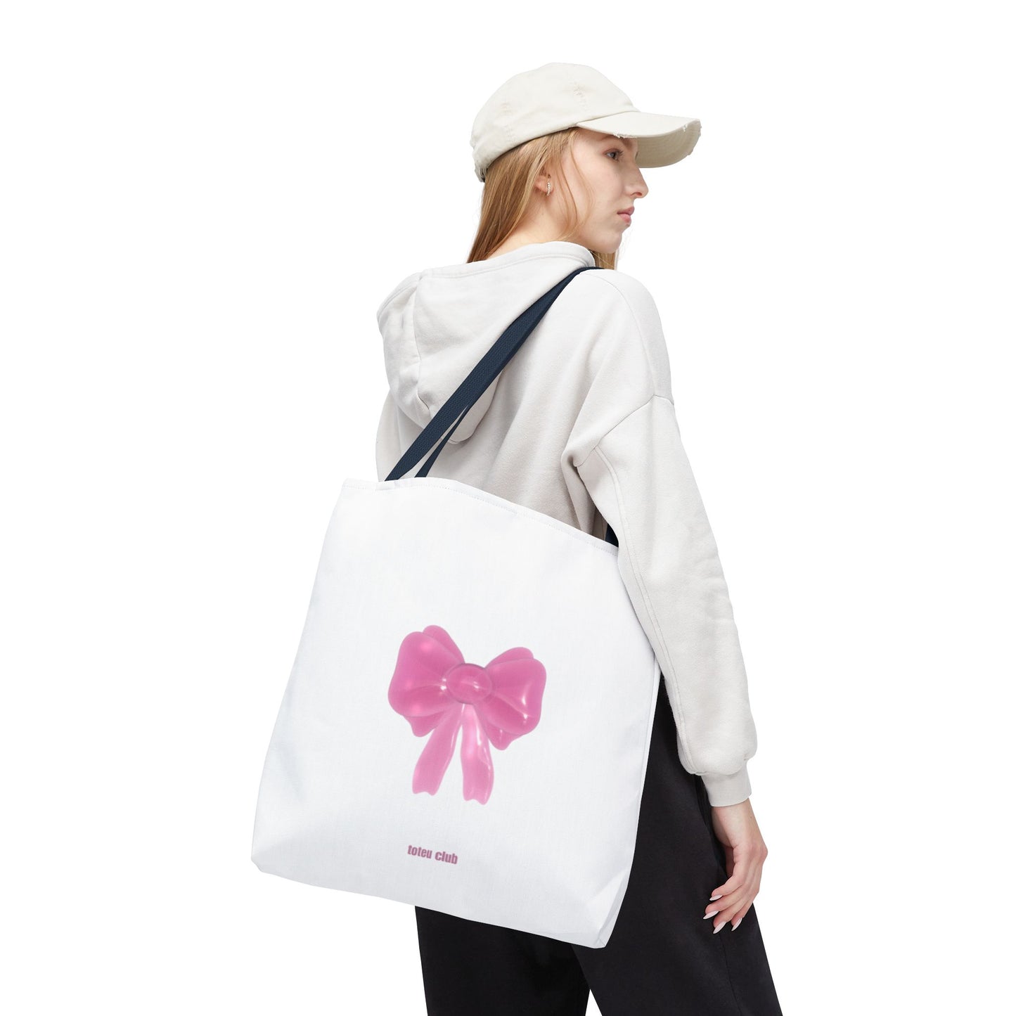 pink bow Tote - toteu club