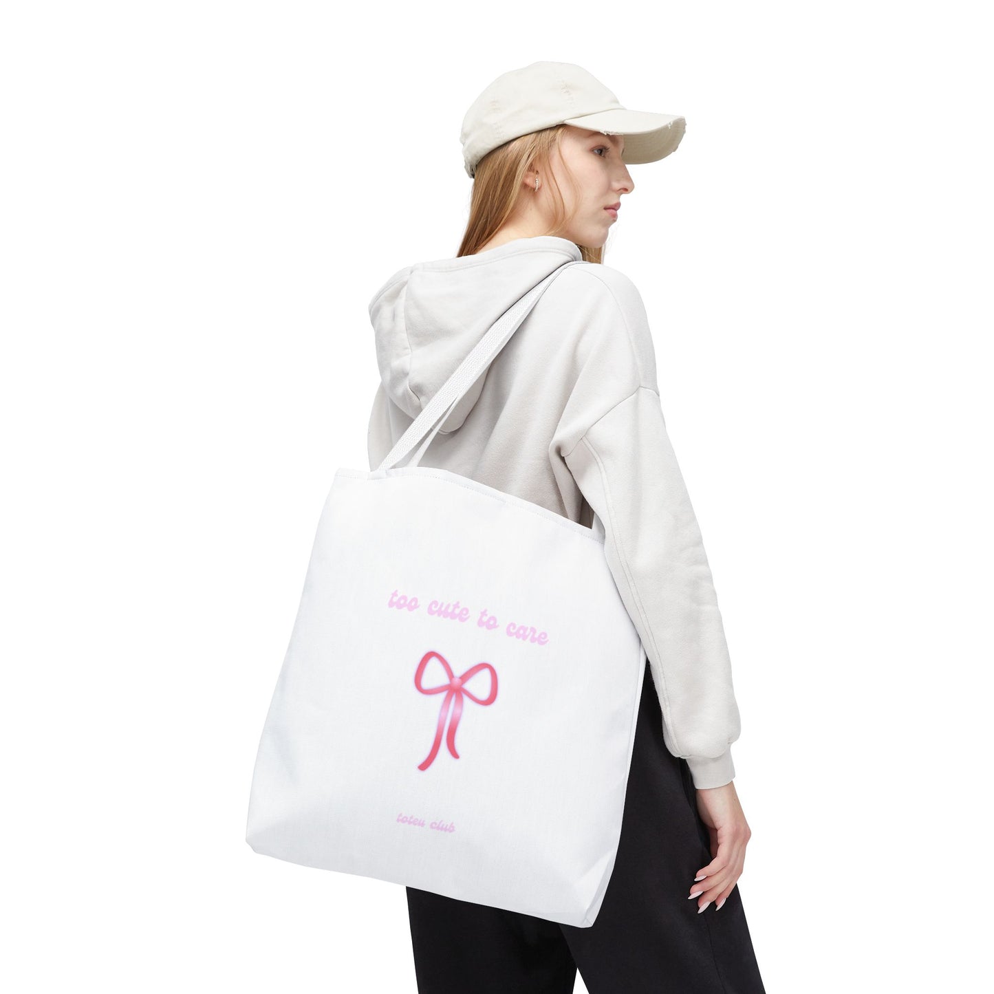 too cute to care Tote - toteu club