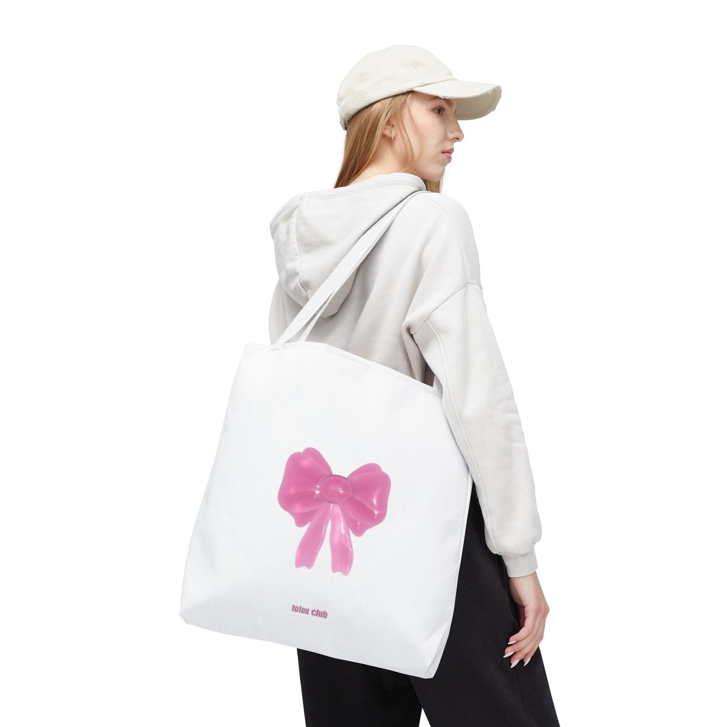 pink bow Tote - toteu club