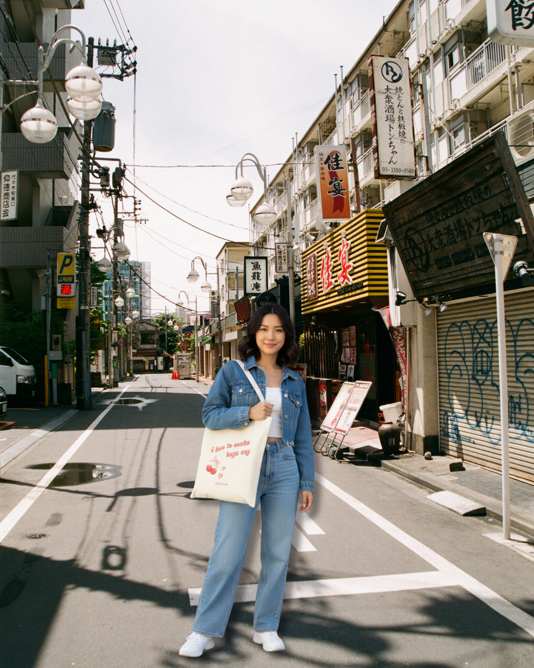 Woman carrying aesthetic tote bags that fits everything you need for work and school