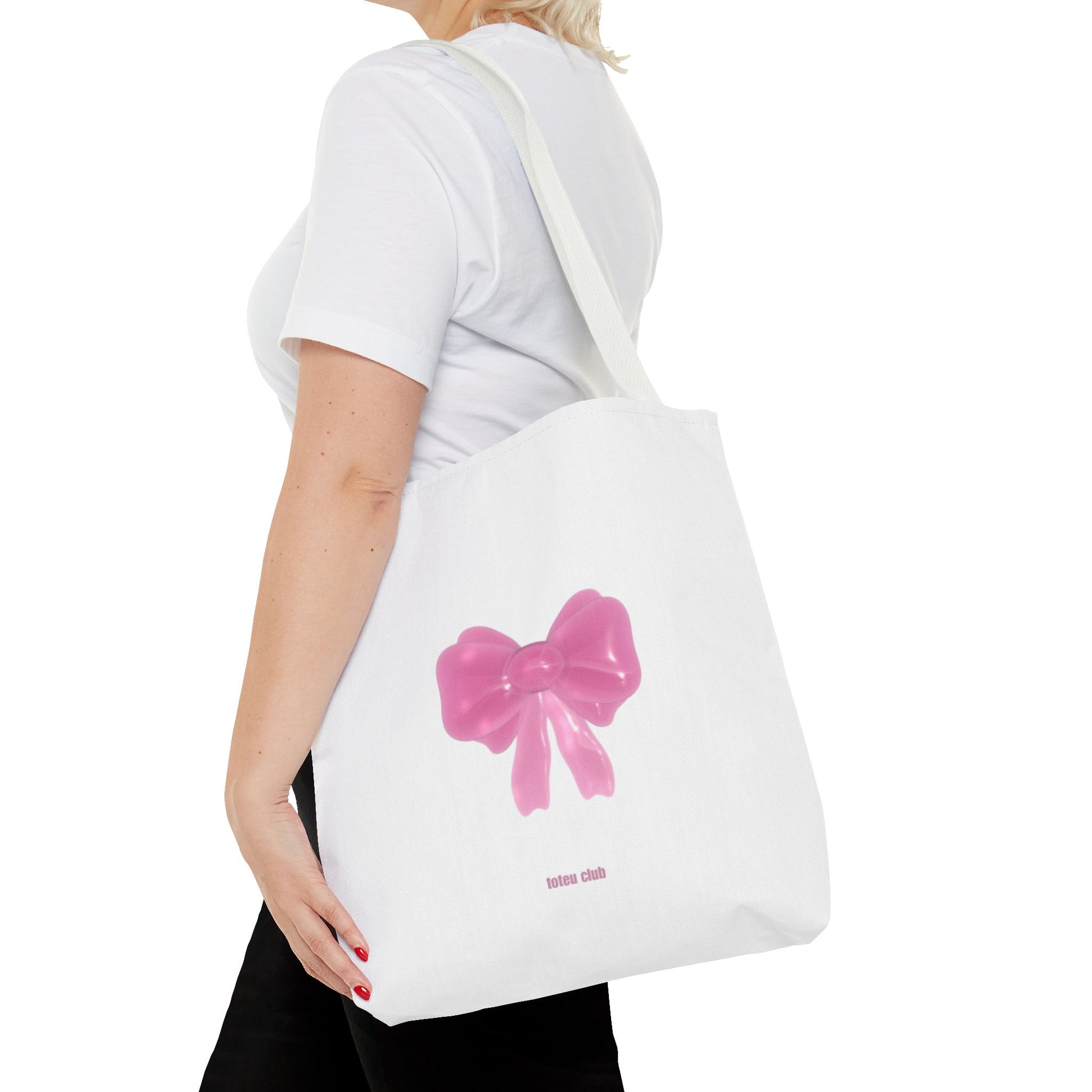pink bow Tote - toteu club